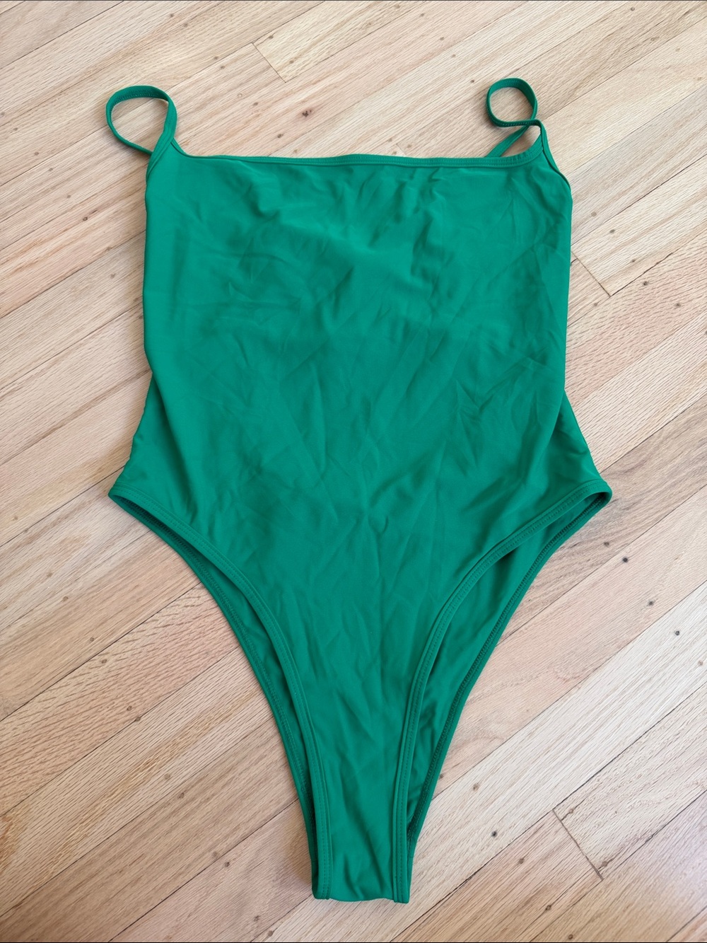 Riot Swim Theo Ocean Ave Square Neck One Piece Swimsuit Size Large L Kelly Green